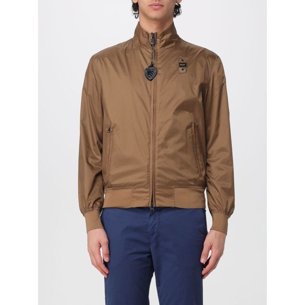 Blauer Men Blauer Polyester Bomber Jacket